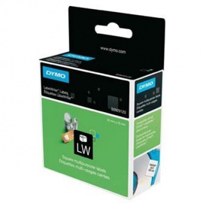 Dymo S0929120, 25mm x 25mm, 750 pcs white multifunctional paper labels