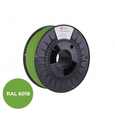 C-Tech 3DF-P-PETG1.75-6018 3D filament, PREMIUM LINE, PETG, green-yellow, RAL6018, 1,75mm, 1kg