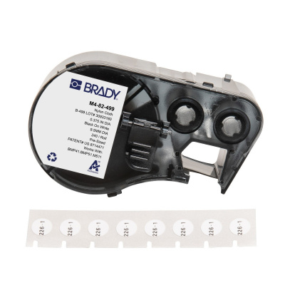 Brady M4-82-499 / 170798, 9.53 mm, Nylon, black text / white tape