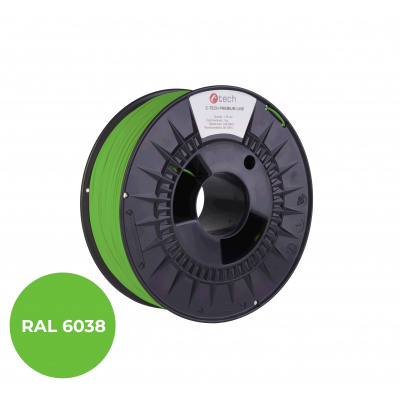 C-Tech 3DF-P-TPU90A-1.75-6038 3D filament, C-TECH PREMIUM LINE, TPU 90A, flexible, RAL6038 1,75mm, 1000g, Luminescent green