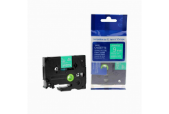 Brother TZ-725 / TZe-725, 9mm x 8m, white / green, compatible tape