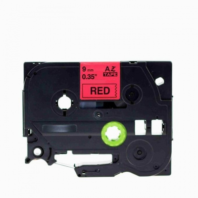 Brother TZe-V421, 9mm x 5,5m, black text / red tape, vinyl, compatible tape