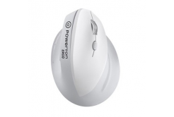 Powerton ERGO SPIRA Wireless Mouse, white-gray, 3200 DPI