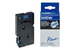 Brother TC-591, 9mm x 7,7m, black text / blue tape, original tape