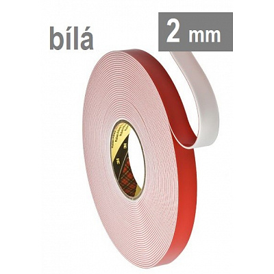 3M VHB™ 4912-F, thickness 2 mm, white double-sided very high-bond acrylic tape 19 mm x 16.5 m