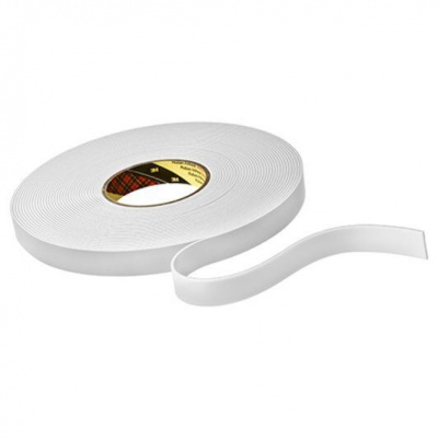 3M 9515W Mounting foam double-sided tape, white, 12 mm x 33 m