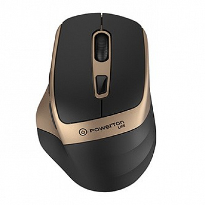 Powerton LIFE FLIXO Wireless Mouse, Black-Gold, 1600 DPI