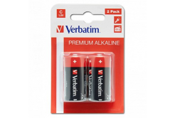 Baterie alkalická, LR14, malý monočlánek, C, 1.5V, Verbatim, blistr, 2-pack, 49922, malý monočlánek