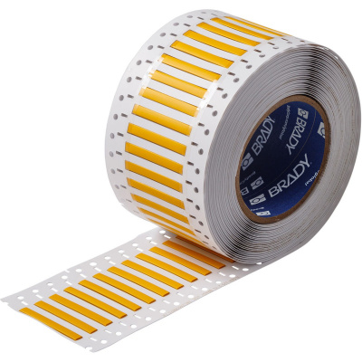 Brady 2LSZH-125-2-YL-2 / 140976, labels, THT Low Smoke Halogen Free Permasleeve Wire Marking Sleeves, 25.40 mm x 6.00 mm