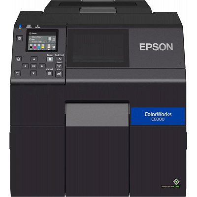 Epson ColorWorks C6000 (Ae) C31CH76102BK color label printer, cutter, Ethernet, USB, black