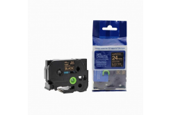 Compatible tape Brother TZ-354 / TZe-354, 24mm x 8m, gold text / black tape