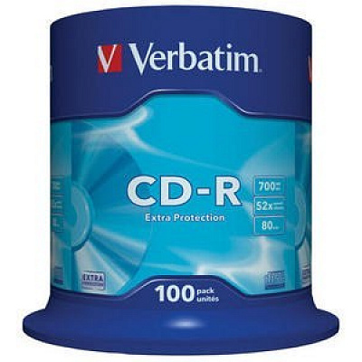 VERBATIM CD-R (100-Pack) Spindle/EP/DL/52x/700MB