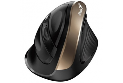 Genius mouse Ergo 8250S, 1600DPI, 2.4 [GHz], optical, 6buttons, wireless, black-gold, 1 pc AA, vertical