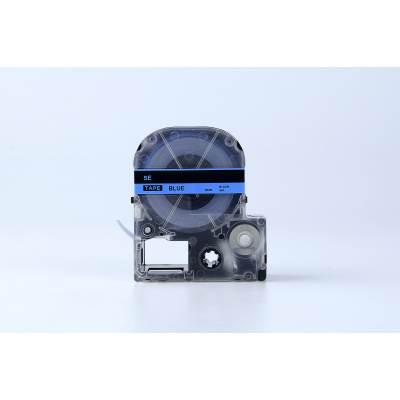 Epson SE9BW, 9mm x 8m, black text / blue tape, security, compatible tape