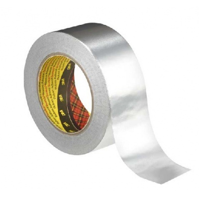 3M 1436 Aluminium adhesive tape with paper backing, thickness 0,075 mm, 50 mm x 50 m