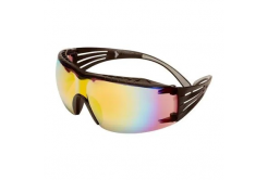 3M SecureFit SF416XAS-BLK Safety Glasses, Orange Mirror