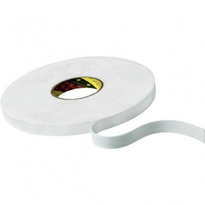 3M 9508W Mounting foam double-sided tape, white, 12 mm x 66 m