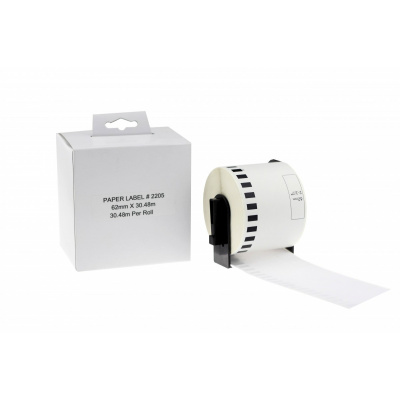 Brother DK-22205, 62mm x 30,48m, roll, compatible labels