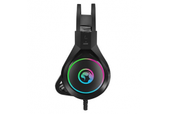 Marvo HG8901, headset with microphone, volume control, black, USB