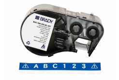 Brady M4C-500-595-BL-WT / 170813, 12.70 mm x 7.62 m, Vinyl, white text / blue tape