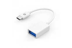 HP DHC-TC105 9YF06AA USB adapter, (3.0), USB C male - USB A female, white