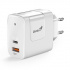 Genius 65W Power Adapter, 2 ports, USB-C, USB-A, PD-65AC