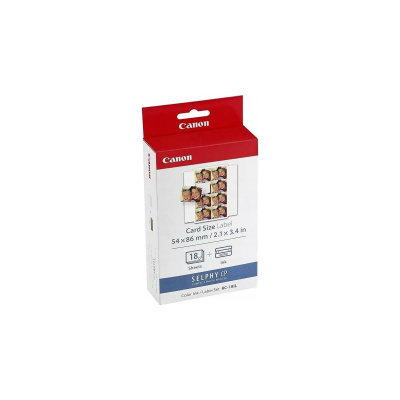 Canon KC-18IL 7740A001AG,  22x17,3mm, 18ks, white labels + ink ribbon