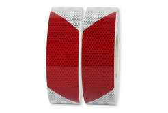 3M 823i Reflexní červeno-bílá páska, pravostranná, šíře 50 mm