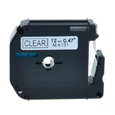 Compatible tape Brother MK-131, 12mm x 8m, black text / transparent tape