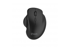 Myš C-TECH WLM-14BK Dual mode, bezdrátová, BT5.0 + 2,4GHz, 1600DPI, 6 tlačítek, USB nano receiver, černá