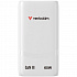 VERBATIM GaN Charger Fold 'n' Go 65W, 2xUSB-C, white