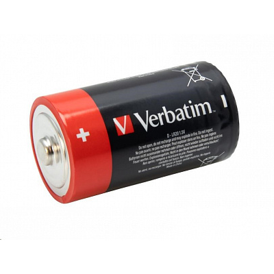 VERBATIM Alkaline batteries D, 2 PACK / LR20