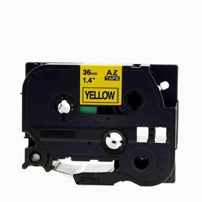 Brother TZe-V661, 36mm x 5,5m, black text / yellow tape, vinyl, compatible tape