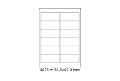 Self-adhesive labels 96 x 42,3 mm, 12 labels, A4, 100 sheets