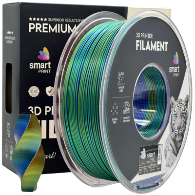 Smart Print FG-S116-E1, 3D filament, PLA Silk, 1,75mm, 1000g, Tri Color, Red, Blue, Green