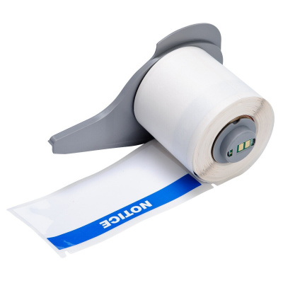 Brady M7-38-483-NOTICE / 174624, 101.60 mm, Polyester, blue text / white tape