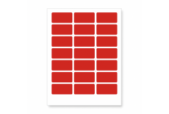 Self-adhesive labels 63,5 x 29,6 mm, 27 labels, A4, 20 sheets, red