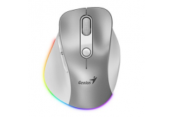 Mouse wireless, Genius Ergo 9000S Pro 31030039402, silver, optical, 2400DPI