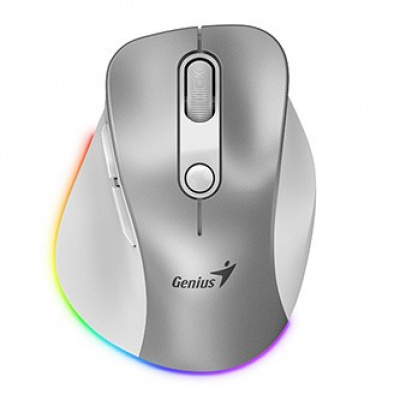 Mouse wireless, Genius Ergo 9000S Pro 31030039402, silver, optical, 2400DPI