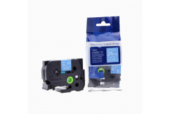 Compatible tape Brother TZ-555 / TZe-555, 24mm x 8m, white text / blue tape