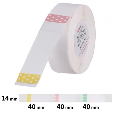 Niimbot A2A78768301, 14x40mm, 160pcs, Dots, colorful self-adhesive labels