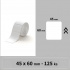 Niimbot 1EA01195501, 45x60mm, 125pcs, white self-adhesive labels