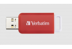 VERBATIM Flash Drive 16GB DataBar USB 2.0 Drive, red