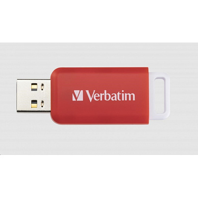 VERBATIM Flash Disk 16GB DataBar USB 2.0 Drive, red