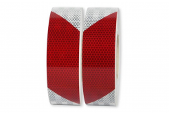 3M 823i Reflective red-white tape, left side, width 50 mm