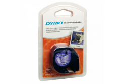 Dymo LetraTag 12267, S0721530, 12mm x 4m, black text/clear tape, original tape