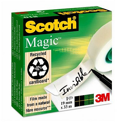 3M 810 Scotch Magic Tape adhesive tape in a green box 19 mm x 33 m