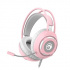 Marvo HG8936, headphones with microphone, volume control, pink, backlit, 3.5 mm jack + USB