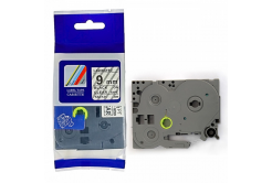 Compatible tape Brother TZ-FX121 / TZe-FX121, 9mm x 8m, flexi, black text / transparent tape