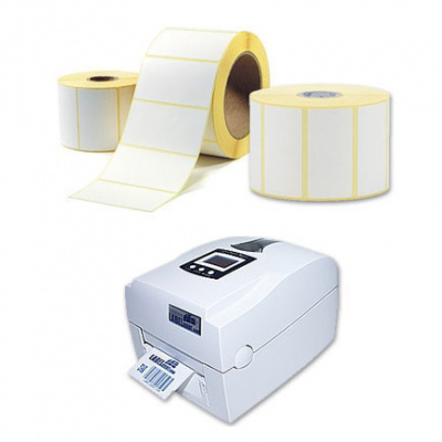 Self-adhesive labels 30x140 mm, 500 pcs, paper for TTR, roll